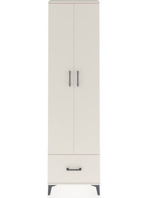 Arges Dolap 3 Raflı Tek Çekmeceli Tek Askılı 60X30X221 Aytaşı-Aytaşı