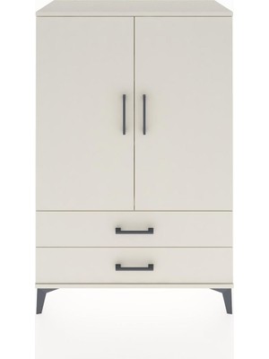 Hyperion Dolap 3 Raflı 2 Çekmeceli 2 Kapaklı 88X44X134 Aytaşı-Aytaşı