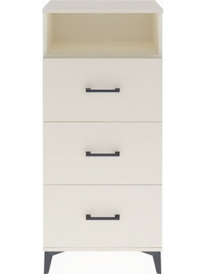 Arges Dolap Tek Raflı 3 Çekmeceli 60X30X134 Aytaşı-Aytaşı