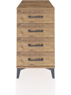 Kronos Komodin 4 Çekmeceli 44X59X80 Çam-Çam