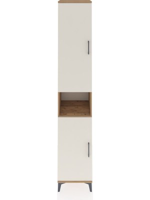 Hyperion Dolap 5 Raflı 2 Kapaklı Tek Askılı 44X44X243 Çam-Aytaşı