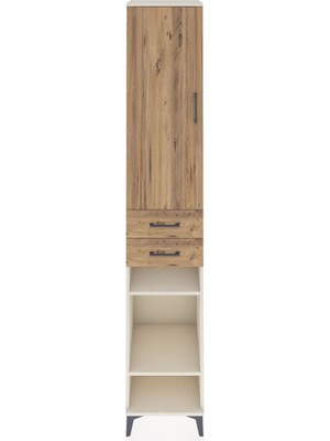 Hyperion Dolap 6 Raflı 2 Çekmeceli Tek Kapaklı 44X44X243 Aytaşı-Çam