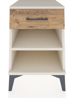 Kronos Komodin Tek Raflı Tek Çekmeceli 44X59X64 Aytaşı-Çam