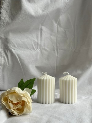 Blok Model Kokulu Soya Wax Mum 2'li Set