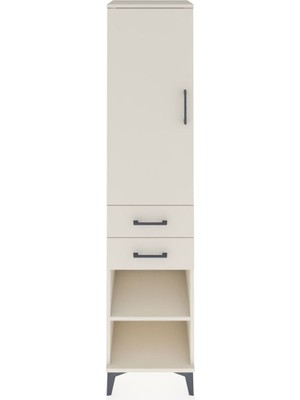 Hyperion Dolap 2 Raflı 2 Çekmeceli Tek Askılı 44X44X195 Aytaşı-Aytaşı