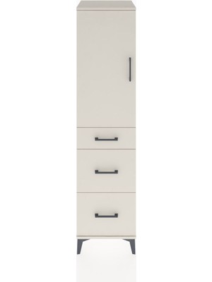 Hyperion Dolap 2 Raflı 3 Çekmeceli Tek Kapaklı 44X44X182 Aytaşı-Aytaşı