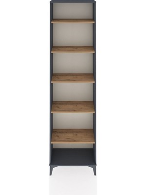 Arges Dolap 5 Raflı 60X30X221 Antrasit-Çam