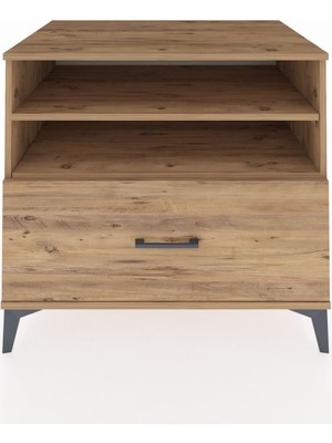 Kronos Şifonyer 2 Raflı Tek Çekmeceli 88X59X80 Çam-Çam