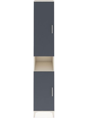 Hyperion Dolap 5 Raflı 2 Kapaklı Tek Askılı 44X44X243 Aytaşı-Antrasit