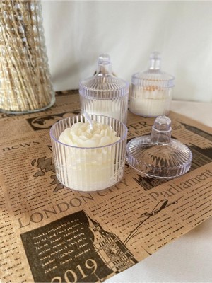 5 Adet Dekoratif Hediyelik  Çiçek Mum , Kapağı ile 10 Parçadır (Ürün Mikadır )