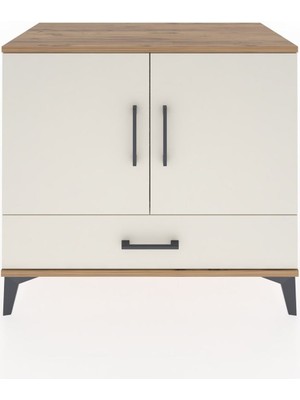 Hyperion Şifonyer Tek Raflı Tek Çekmeceli 2 Kapaklı 88X44X80 Çam-Aytaşı