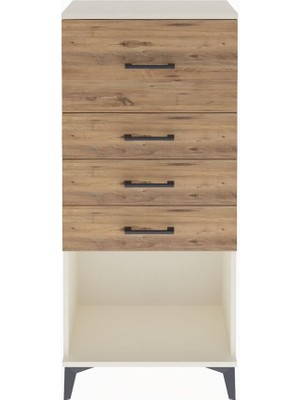 Arges Dolap 4 Çekmeceli 60X30X134 Aytaşı-Çam