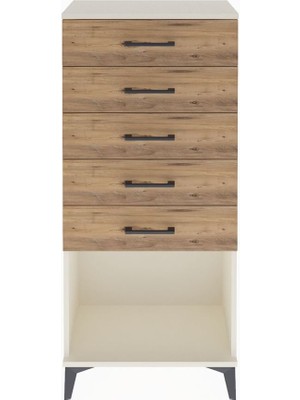 Arges Dolap 5 Çekmeceli 60X30X134 Aytaşı-Çam