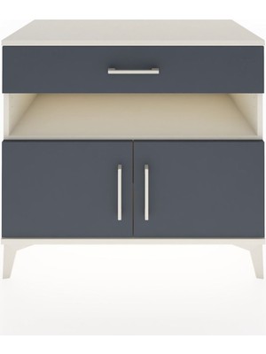 Hyperion Şifonyer 2 Raflı Tek Çekmeceli 2 Kapaklı 88X44X80 Aytaşı-Antrasit