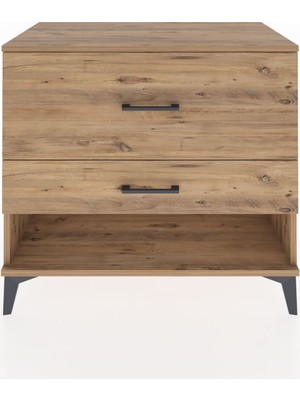 Hyperion Şifonyer 2 Çekmeceli 88X44X80 Çam-Çam