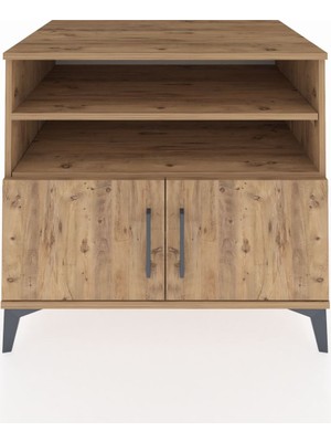 Kronos Şifonyer 3 Raflı 2 Kapaklı 88X59X80 Çam-Çam