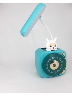 Renkli Işıklı Şarjlı Kalemtraş ve Kalemlikli Masa Lambası