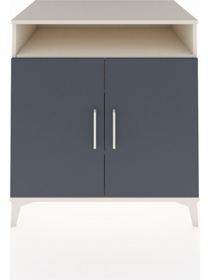 Kronos Şifonyer 3 Raflı 2 Kapaklı 88X59X96 Aytaşı-Antrasit