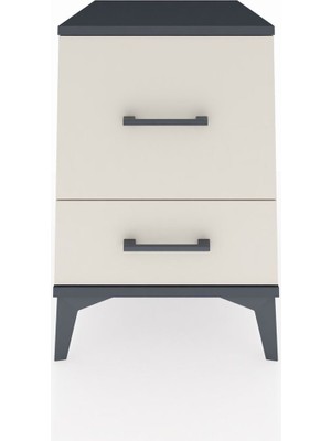 Kronos Komodin 2 Çekmeceli 44X59X64 Antrasit-Aytaşı