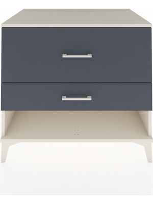 Kronos Şifonyer 2 Çekmeceli 88X59X80 Aytaşı-Antrasit
