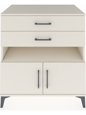 Kronos Şifonyer 2 Raflı 2 Çekmeceli 2 Kapaklı 88X59X96 Aytaşı-Aytaşı