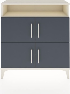 Arges Şifonyer 4 Raflı 4 Kapaklı 88X30X96 Aytaşı-Antrasit