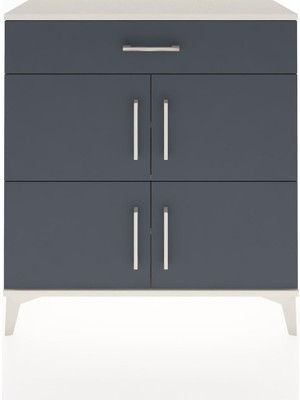 Arges Şifonyer 3 Raflı Tek Çekmeceli 4 Kapaklı 88X30X96 Aytaşı-Antrasit