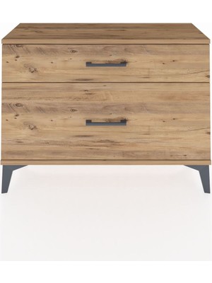 Arges Şifonyer 2 Çekmeceli 88X30X64 Çam-Çam