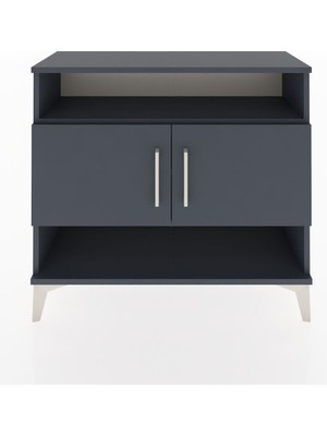 Arges Şifonyer 3 Raflı 2 Kapaklı 88X30X80 Antrasit-Antrasit