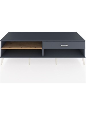 Kronos Tv Ünitesi Tek Raflı Tek Çekmeceli  176X59X51 Antrasit-Çam/antrasit