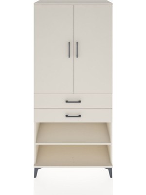 Hyperion Dolap 2 Raflı 2 Çekmeceli Tek Askılı 88X44X195 Aytaşı-Aytaşı
