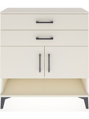 Arges Şifonyer 2 Raflı 2 Çekmeceli 2 Kapaklı 88X30X96 Aytaşı-Aytaşı