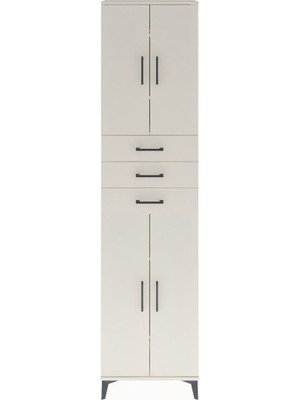 Arges Dolap 5 Raflı 3 Çekmeceli 4 Kapaklı 60X30X243 Aytaşı-Aytaşı