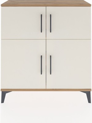 Arges Şifonyer 3 Raflı 4 Kapaklı 88X30X96 Çam-Aytaşı