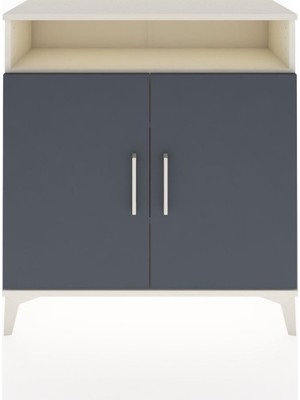 Arges Şifonyer 3 Raflı 2 Kapaklı 88X30X96 Aytaşı-Antrasit