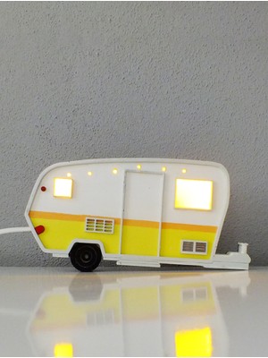 Renkli Ahşap El Yapımı Dekoratif Aydınlatma ve Gece Lambası