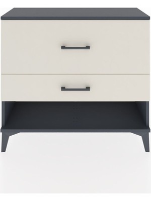 Arges Şifonyer 2 Çekmeceli 88X30X80 Antrasit-Aytaşı