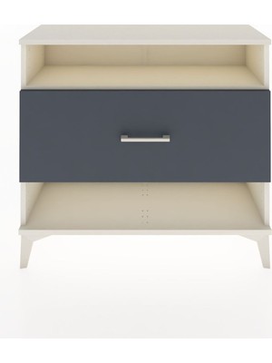 Arges Şifonyer Tek Raflı Tek Çekmeceli 88X30X80 Aytaşı-Antrasit