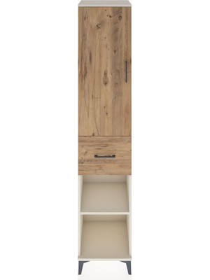 Hyperion Dolap 3 Raflı Tek Çekmeceli Tek Askılı 44X44X221 Aytaşı-Çam