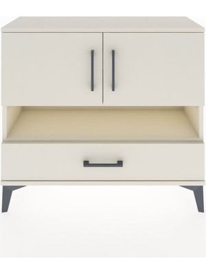 Arges Şifonyer 3 Raflı Tek Çekmeceli 2 Kapaklı 88X30X80 Aytaşı-Aytaşı