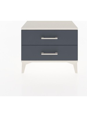 Arges Komodin 2 Çekmeceli 60X30X48 Aytaşı-Antrasit