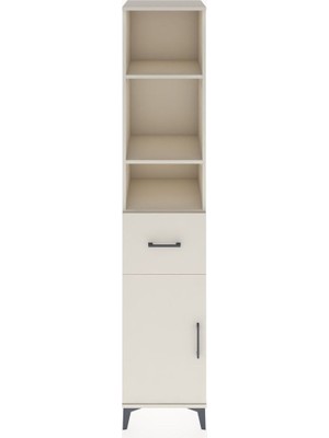 Hyperion Dolap 4 Raflı Tek Çekmeceli Tek Kapaklı 44X44X221 Aytaşı-Aytaşı
