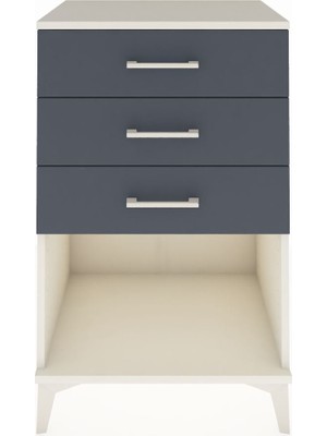 Hyperion Komodin 3 Çekmeceli 60X44X96 Aytaşı-Antrasit