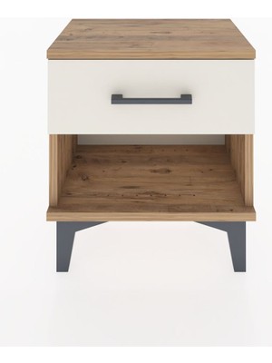 Arges Komodin Tek Çekmeceli 44X30X48 Çam-Aytaşı