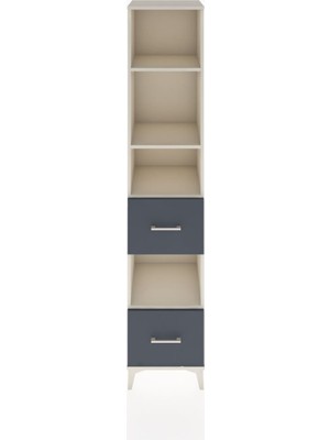 Hyperion Dolap 4 Raflı 2 Çekmeceli 44X44X221 Aytaşı-Antrasit