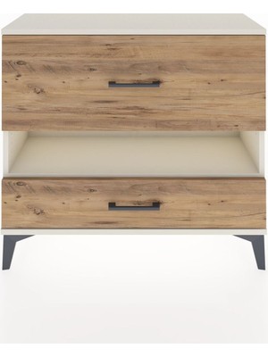 Arges Şifonyer Tek Raflı 2 Çekmeceli 88X30X80 Aytaşı-Çam