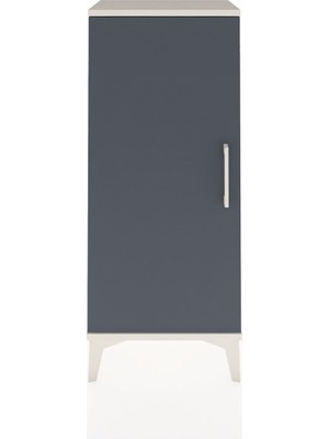 Arges Komodin Tek Kapaklı 44X30X106 Aytaşı-Antrasit