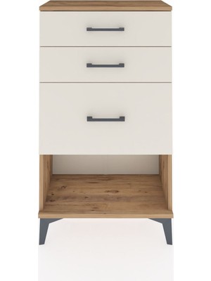 Arges Komodin 3 Çekmeceli 60X30X106 Çam-Aytaşı