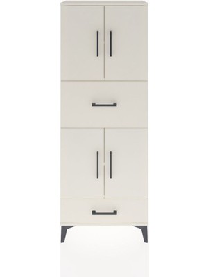 Arges Dolap 4 Raflı 2 Çekmeceli 4 Kapaklı 60X30X163 Aytaşı-Aytaşı