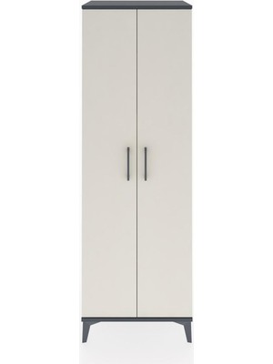 Hyperion Dolap 4 Raflı 60X44X182 Antrasit-Aytaşı
